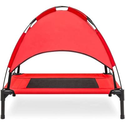 China Durable High Cooling Adjustable Chew Proof Dog Bed Cradle With Canopy Outdoor Removable Dog Bed Foldable Dog Tent for sale