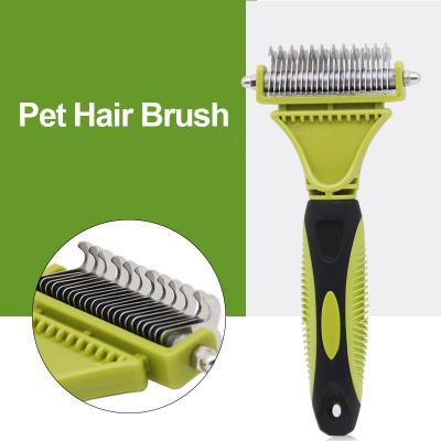 China Factory Wholesale Viable Cat Hair Comb Double Sided Dog Pet Grooming Comb Pet Hair Brush Comb for sale