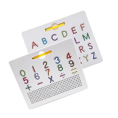 China NEW 2021 Non-Toxic Double Sided Numbers and Letters Magpad Educational Magnetic Writing Board Pad for sale