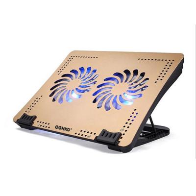 China Popular Aluminum USB Laptop Cooler Laptop Cooling Pad with Fans 4 Ports 2 USB Hub for sale