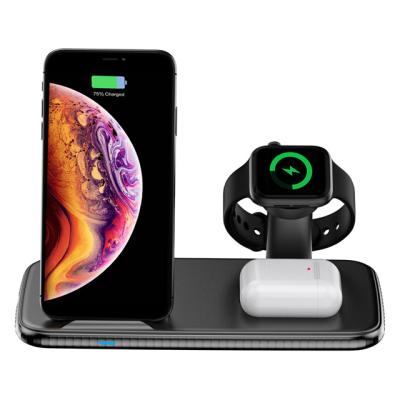 China Hot Selling High Speed ​​3 in 1 Wireless Charger Multifunctional Wireless Charger for Watch Airpods Mobile Phones for sale