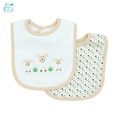 China Factory OEM 100% Cotton Washable Organic Baby Bandana Bibs Set Drool High Quality Bibs Organic Baby Bib for sale