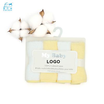 China Newest Fade Resistant Bath Hand And Washcloth Child Safe Towel Set White Washcloths Washcloth Custom Baby for sale