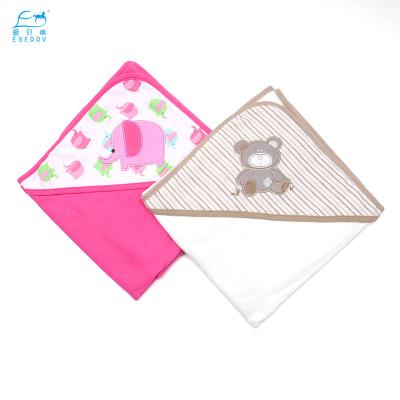 China Wholesale Custom Cotton Anti-Static Printed 1pcs/pack Super Soft Receiving Wrap Cotton Baby Blanket for sale