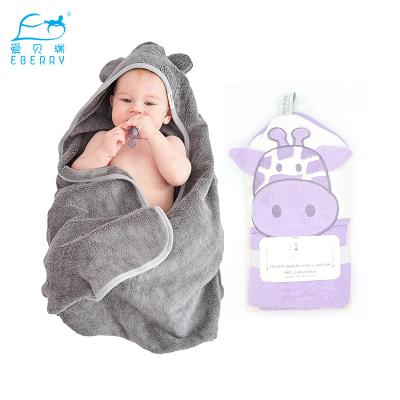 China Kid Safe Factory Logo Cute Animal Pattern Eco Custom Wholesale Poncho Baby Bath Hooded Towel Organic Hooded Custom Soft Friendly for sale