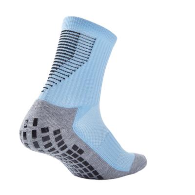 China Wholesale High Quality Breathable Comfortable Breathable Multi Color Deep Custom Design Anti Slip Men Soccer Knocks Soccer Grip Socks for sale