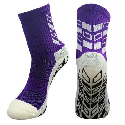 China Custom Logo Mens Cotton Latest Sports Anti Slip Outdoor Socks Men's Breathable Sublimation Football Socks for sale