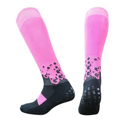 China Breathable High Quality Professional Custom Made Soccer Socks Cotton Grip Socks are non-slip, comfortable and breathable for sale