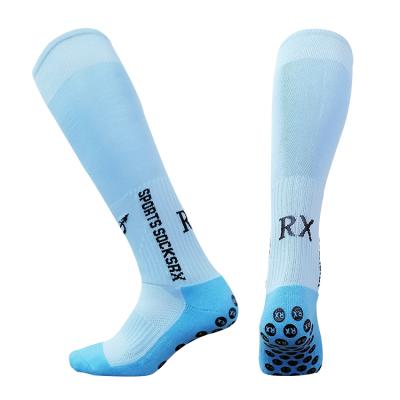 China Professional Custom Men's Long Grip Soccer Socks Breathable With High Ventilation Function Non-slip for sale