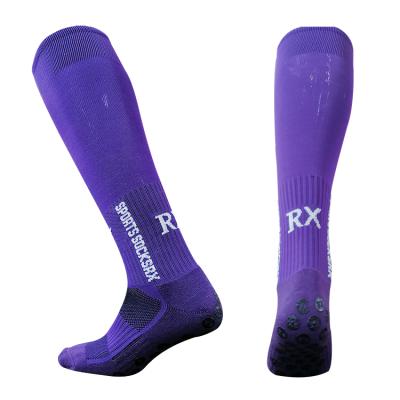 China High Quality Export Cotton Nylon Mens Breathable Football Sports Anti-Skid Grip Socks for sale