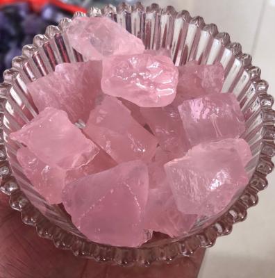 China Wholesale Bulk Natural Raw Rough Quartz Rose Crystal Tumbled Stones from China Rose Pink Healing Crystal Specimen for sale