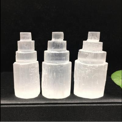 China China High Quality Selenite Tower Skyscraper Crystal Mini Raw White Selenite Tower for sale