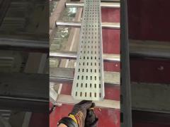 Wall Mount Solid Bottom Type Cable Tray Silver Suitable For Various Environments