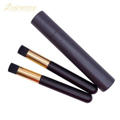 China Eyelash Extension Tool Black Cleaning Soft Bamboo Wick Wash Brush In Tube With Shampoo for sale