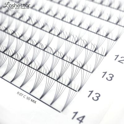 China Wholesale cheap korea natural lashestar russian mink 4d 5d 6d long volume eyelash extensions for sale