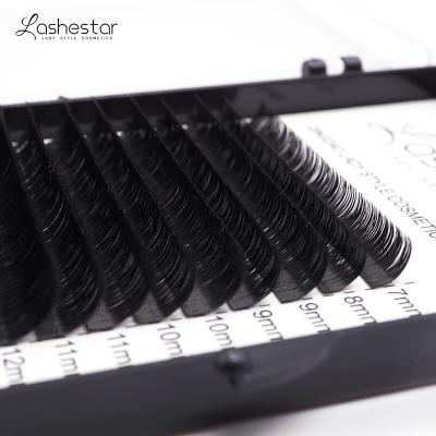 China Private Label Long Natural Faux Mink Volume Lashes Eyelash Extensions Darker Softer Las Extension for sale