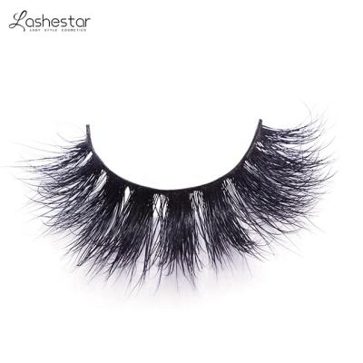 China Durable 100% Real Thick Mink 3D Eyelashes Strip Lashes for sale