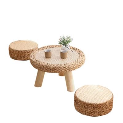 China (Others) 2022 New Design Home Wholesale Natural Wood Handwoven Lounge Stools Seat Adjustable for sale