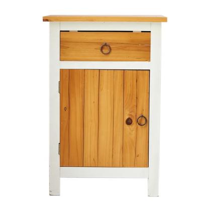 China Vintage Adjustable Wholesale Farmhouse Furniture Solid Wood Bedside Table (Other) Solid Wood Nightstand for sale