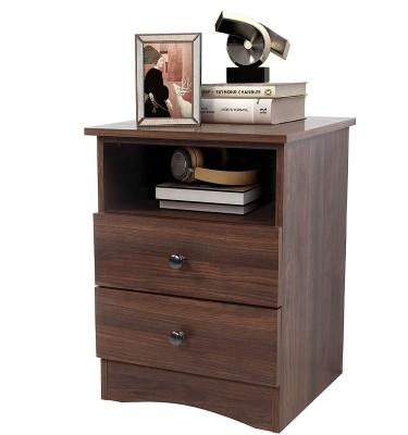 China (Other) wholesale Adjustable Nightstands, Bedside End Bedroom Furniture Table with 2 Drawers for sale