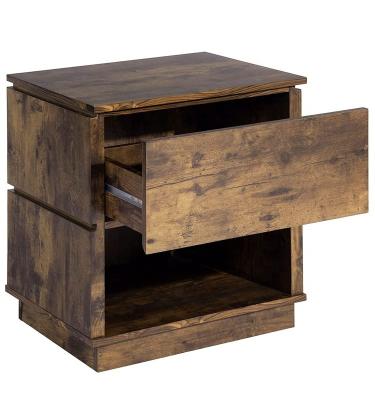 China Wholesale Vintage Wood Nightstand (Other) Adjustable Bedroom Furniture With 1 Drawer for sale