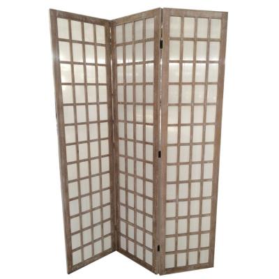 China Europe Bedroom Living Room Office Wholesale Rustic Farmhouse Wooden Room Divider Screen for sale