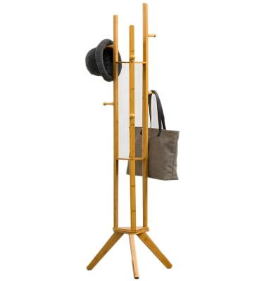 China Wholesale Natural Solid Wood Clothes Shelf Rack (The Other) Adjustable Living Room Furniture And Hat Rack for sale