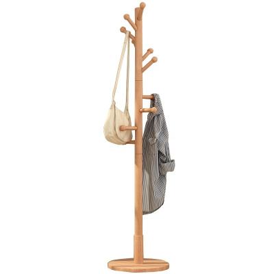 China Wholesale Natural Solid Wood Clothes Shelf Rack (The Other) Adjustable Living Room Furniture And Hat Rack for sale