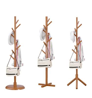 China Wholesale Natural Solid Wood Clothes Shelf Rack (The Other) Adjustable Living Room Furniture And Hat Rack for sale