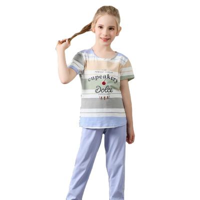 China Summer Breathable Kids Pajamas Set Children Pijamas Boys Cartoon Animal Pajamas Kids T-shirt Sleeve Nightgowns Sleepwear Kids Pajamas for sale