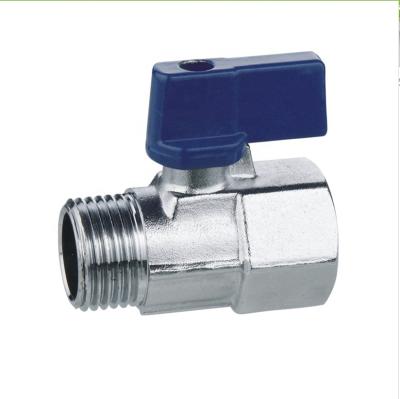 China General Aluminum Handle Male And Female Brass Mini Ball Valve for sale