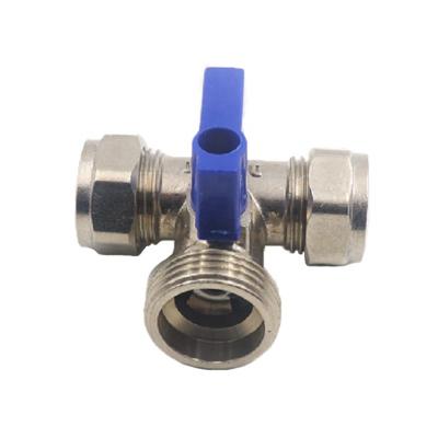 China General China Supplier 15mm Brass Tee Washing Machine Valve for sale