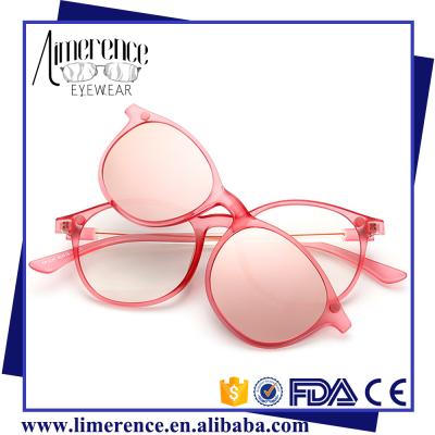 China Fashion Sunglasses Designer Sunglasses Ultem Frame Women Night Vision Removable Magnetic Glass Holder Polarized Clip On Sunglasses for sale