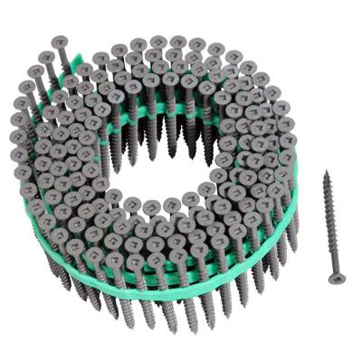 China Self Countersunk Flat Wood Drilling Chipboard Head Plastic Coil Assembled Stainless Steel Wing Screws for sale