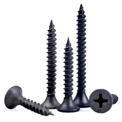 China High Quality Bugle Professional Made Gypsum Board Gray Cross Head Thread Black Drywall Screws for sale