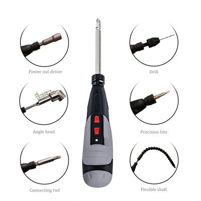 China Auto cordless mini soft handle 3.6V lithium battery rubber electric screwdriver for sale