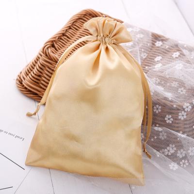 China Glass Satin Jewelry Bag Drawstring Pouch Gift Bag High Quality Mesh Packing Bag Custom Logo Printed Satin 7*9cm Customized for sale