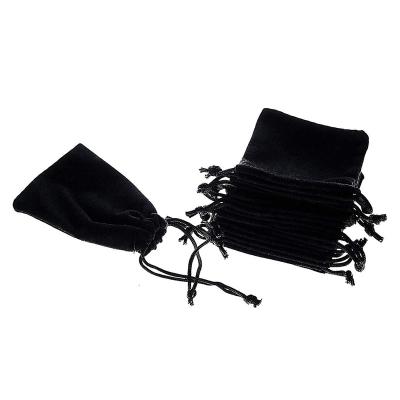 China Eco - Friendly Custom Black Pouch And Small Drawstring Black Pouch For Jewelry for sale