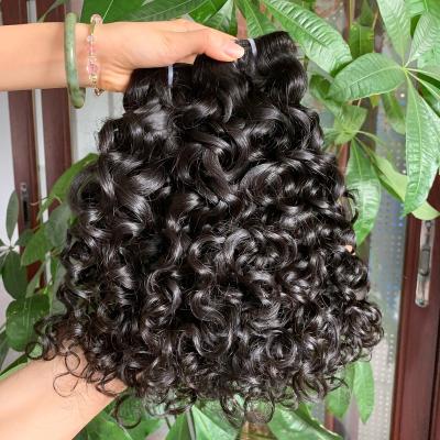 China Curly Curly Indian Wig Hair Extension , Pure Hair Straight Bearing Remy Virgin Cuticle Aligned Hair Longest Double Weft for sale