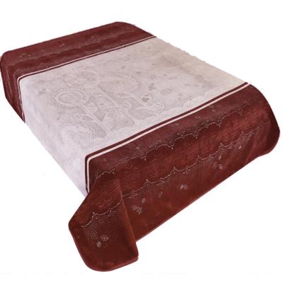 China Hot selling anti-pilling patterns lowest price high quality 1 ply embossed new mink blanket for sale