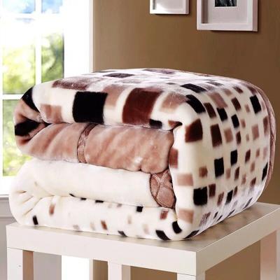 China wholesale cheap korean style premium quality 1 ply raschel blanket 200*240 cm or customized for sale