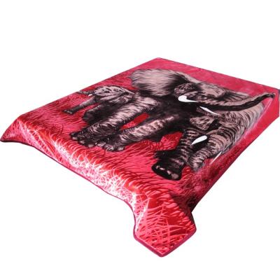 China Korean Style Waterproof Premium Quality Low Price Design Elephant Mink Heavy Blanket for sale