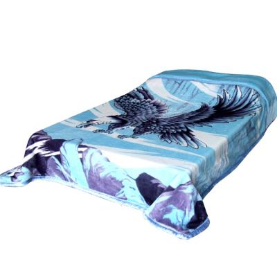 China Wholesale Cheap Korean Style Animal Waterproof Premium Quality Eagle Design Mink Blanket for sale