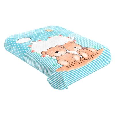 China Waterproof Ultra Soft Cute Animal Relief Cloudy Baby Mink Blanket for sale