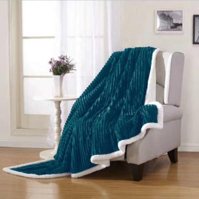 China Wholesale Jacquard Amazon Hot Sale Premium Quality Sherpa Throw Blanket for sale