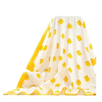 China PORTABLE Baby 6 Layers 100% Cotton Gauze Organic Muslin Blanket for sale