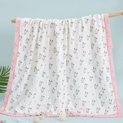 China PORTABLE 6 Layers 100% Cotton Organic Muslin Blanket Muslin Gauze Wraps Blankets for sale