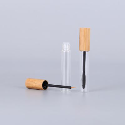 China Eco Friendly Eco - Friendly 10ml Mascara Bottles High Quality Glass Tube With Bamboo Lid for sale