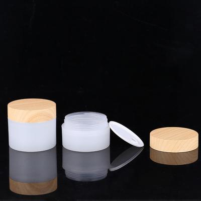 China Wholesale PP Plastic Cosmetic Jar Double Thin Wall Cosmetic Packaging Jars For Facial Cleanser for sale