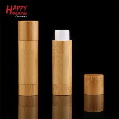 China Nature Eco-Friendly/Non-Toxic Bamboo Lip Balm Twist Tube With Custom Logo Engraving Stock Products for sale